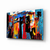 Abstract Glass Wall Art.